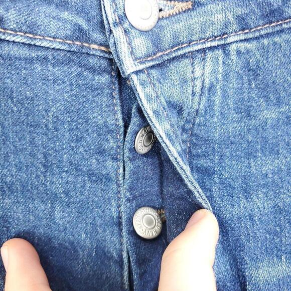Old Navy Jeans Womens 16 Kicker Bootcut Raw Hem Extra High Rise Modest Office - Picture 6 of 12